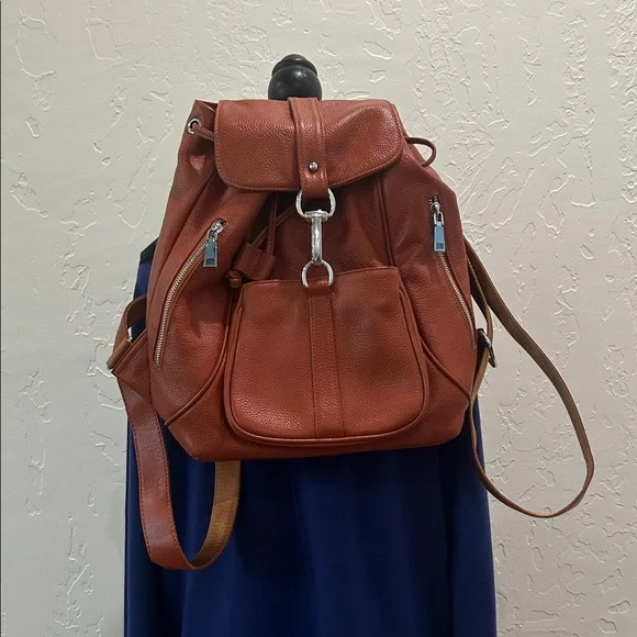 Coolcy - Elegant Brown Leather Backpack NWOT. CG - Picture 1 of 10